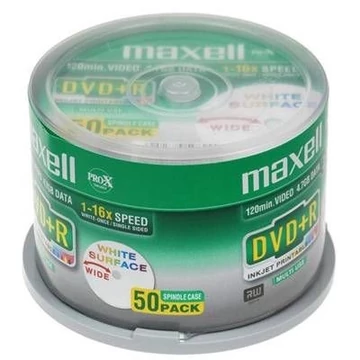 Maxell DVD+R 16X nyomtatható lemez - 50 db