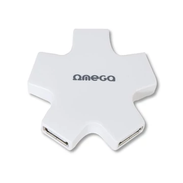 Omega USB 2.0 Hub 4 Port Star White [42858]
