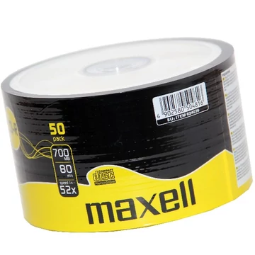 Maxell CD-R 52X lemez 700MB - 50db shrink csomagolás