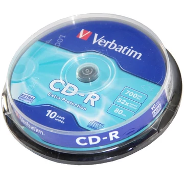 Verbatim CD-R 52X lemez 700MB - Cake (10) Verbatim CD-R 52X lemez 700MB - Cake (10)