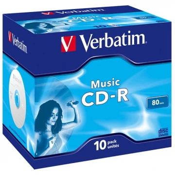 Verbatim CD-R 52X Audio lemez normál tokban - 10 db