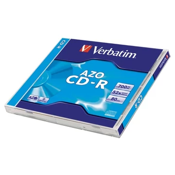 Verbatim CD-R 52X lemez Crystal Azo réteggel 700 MB - normál tokban (1)