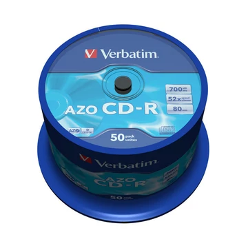 Verbatim CD-R 52X lemez Crystal Azo réteggel - Cake (50) Verbatim CD-R 52X lemez Crystal Azo réteggel - Cake (50)
