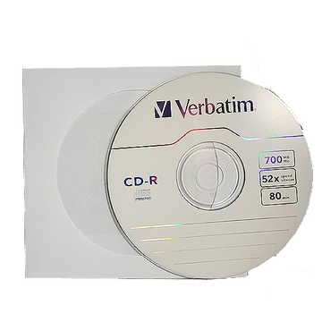 Verbatim CD-R lemez 52X 700 MB papírtokban - fehér (10 db)