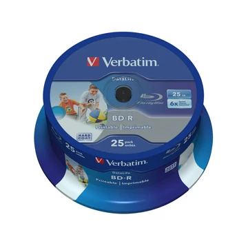 Verbatim BD-R Datalife 25 GB 6X Nyomtatható Blu-Ray - Cake (25) Verbatim BD-R Datalife 25 GB 6X Nyomtatható Blu-Ray - Cake (25)