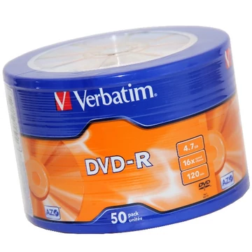 Verbatim DVD-R 16X lemez 4,7 GB - Shrink (50) Verbatim DVD-R 16X lemez 4,7 GB - Shrink (50)