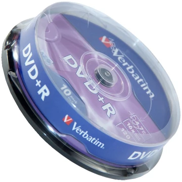 Verbatim DVD+R 16X lemez 4,7 GB - Cake (10) Verbatim DVD+R 16X lemez 4,7 GB - Cake (10)