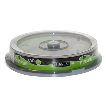 Maxell DVD+R 16X lemez 4,7 GB - 10 db cake Maxell DVD+R 16X lemez 4,7 GB - 10 db cake