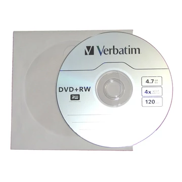 Verbatim DVD+RW 4X újraírható lemez 4,7 GB - papírtokban (1) Verbatim DVD+RW 4X újraírható lemez 4,7 GB - papírtokban (1)