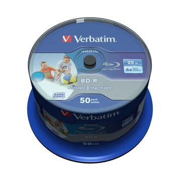 Verbatim BD-R 6X 25 GB HTL Nyomtatható Blu-Ray Lemez - Cake (50)