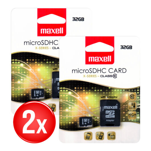 Maxell 32GB Micro SDHC Memóriakártya Class 10 + Adapter - 854718