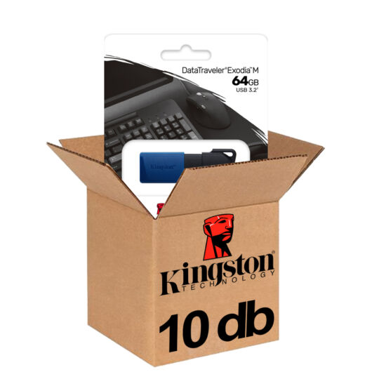 Kingston Exodia M Data Traveler pendrive 64GB USB 3.2 Gen1 Fekete/kék 10db-os CSOMAG!