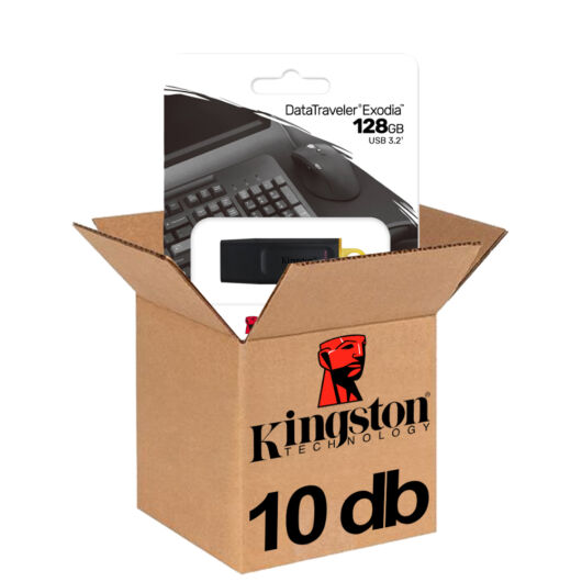 KINGSTON EXODIA DATA TRAVELER PENDRIVE 128GB USB 3.2 Gen1 Fekete 10db-os CSOMAG!