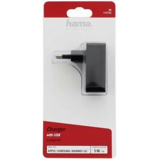 Hama hálozati USB töltő 5V [1A] fekete