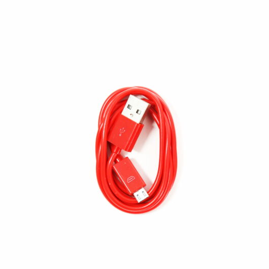 Omega PVC Micro USB Adat Kábel 1m Piros - 44342
