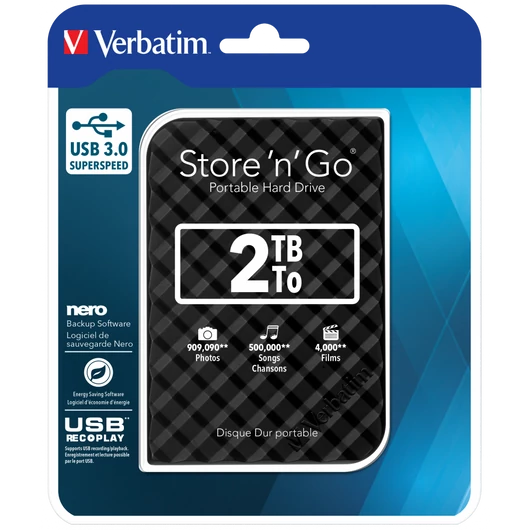 Verbatim Store 'n' Go külső merevlemez 2TB 2,5