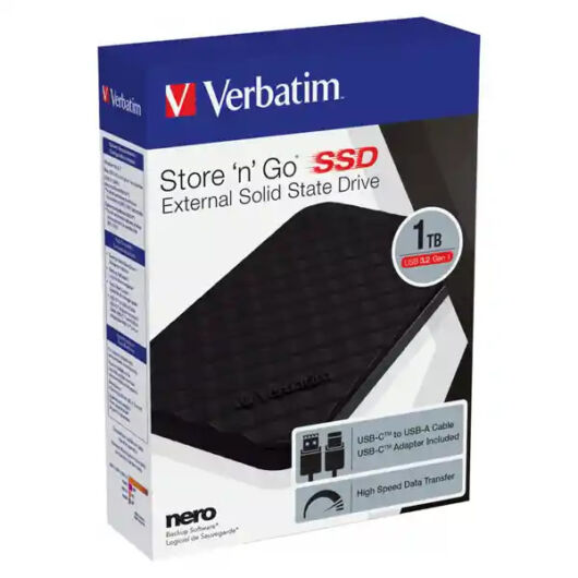Verbatim 1TB Store 'n' Go Külső SSD [USB 3.1 Gen 1]