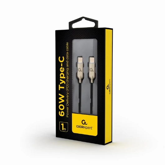 Gembird Type-C USB 3.0 adat és töltő kábel [1m] fekete/arany