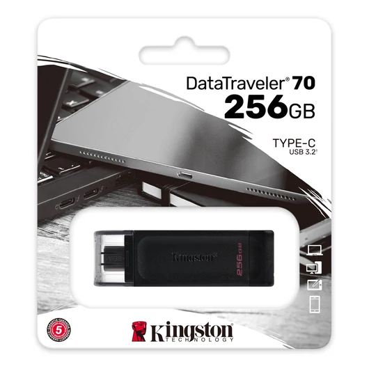Kingston DataTraveler 70 pendrive 256GB USB-C 3.2 gen 1 - fekete