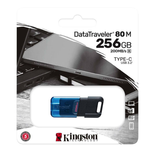 KINGSTON 80M PENDRIVE 256GB USB 3.2 [200MBps] Type-C 