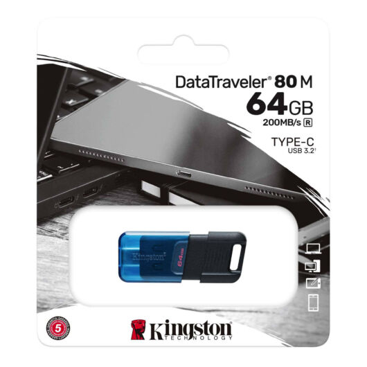 KINGSTON 80M PENDRIVE 64GB USB 3.2 [200MBps] Type-C 