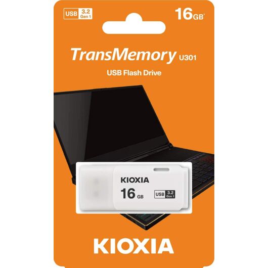Toshiba (Kioxia) Pendrive 16GB Hayabusa U301  USB 3.2. gen.1 Fehér