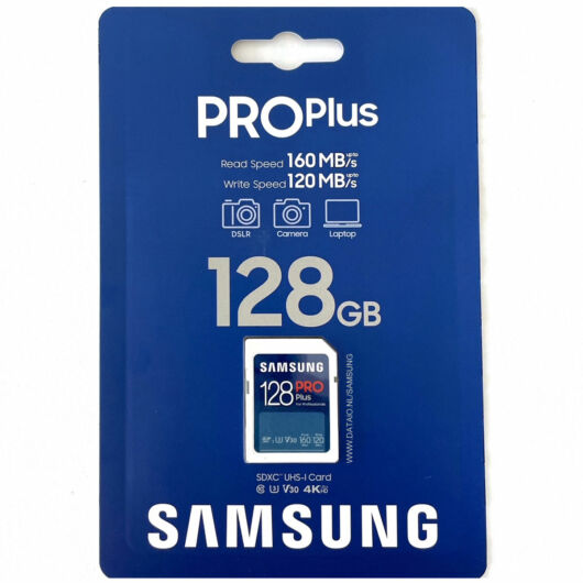 SAMSUNG PRO PLUS 128GB SDXC CL10 UHS-I U1 (160/120 MB/s)