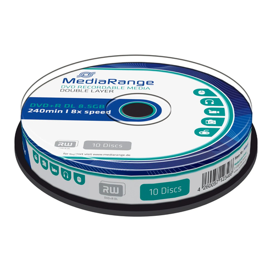 MediaRange DVD+R Dual Layer 8x 8.5GB Lemez Cake (10) - MR466