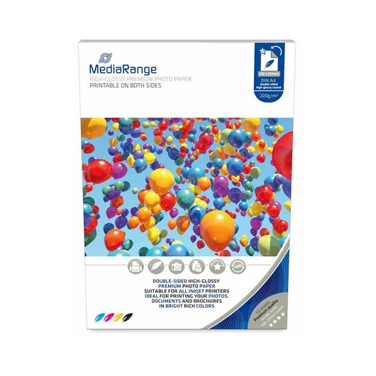 Mediarange Kétóldalas Magasfényű Fotópapír [A4] 220g (50)_1