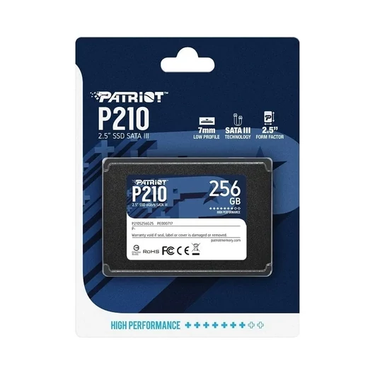 Patriot P210 256GB SSD Meghajtó 450/350 MB/s [2.5"/SATA3]