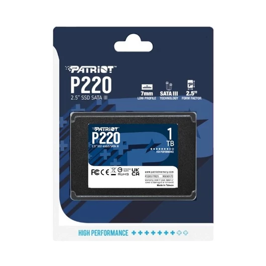 Patriot P220 1TB SSD meghajtó 2,5