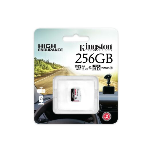 KINGSTON ENDURANCE MICRO SDXC 256GB CL10 UHS-I U1 A1 (95 MB/s olvasási sebesség)
