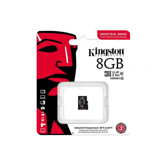 Kingston Industrial micro SDHC 8GB memóriakártya (100 MB/s)