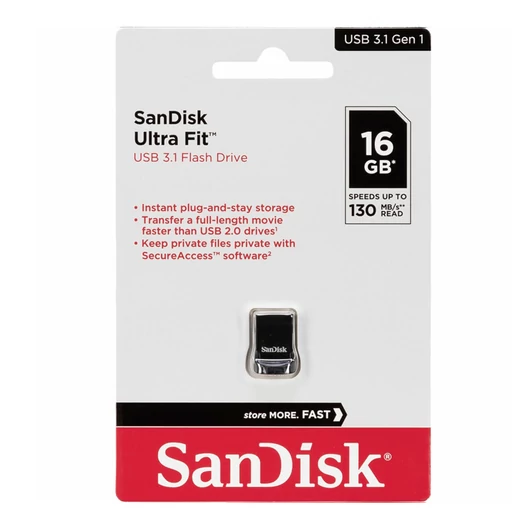 SanDisk Ultra Fit 3.1 16GB Pendrive USB 3.1 (130 Mb/S) - SDCZ430-016G-G46