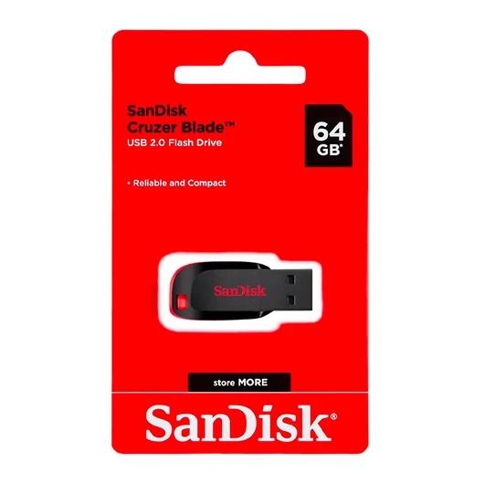 SanDisk Cruzer Blade pendrive 64GB USB 2.0 - fekete