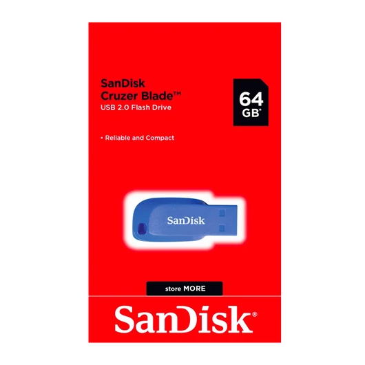 SanDisk Cruzer Blade pendrive 64GB USB 2.0 - kék