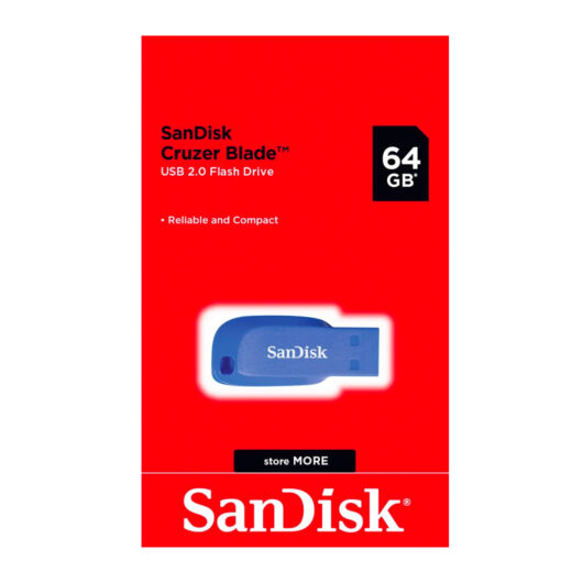 SANDISK CRUZER BLADE PENDRIVE 64GB USB 2.0 Kék