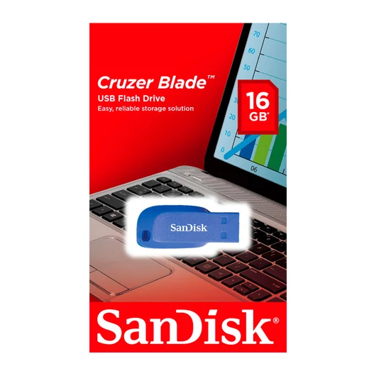 SANDISK CRUZER BLADE PENDRIVE 16GB USB 2.0 Kék