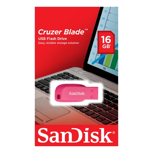 SanDisk Cruzer Blade pendrive 16GB USB 2.0 - rózsaszín