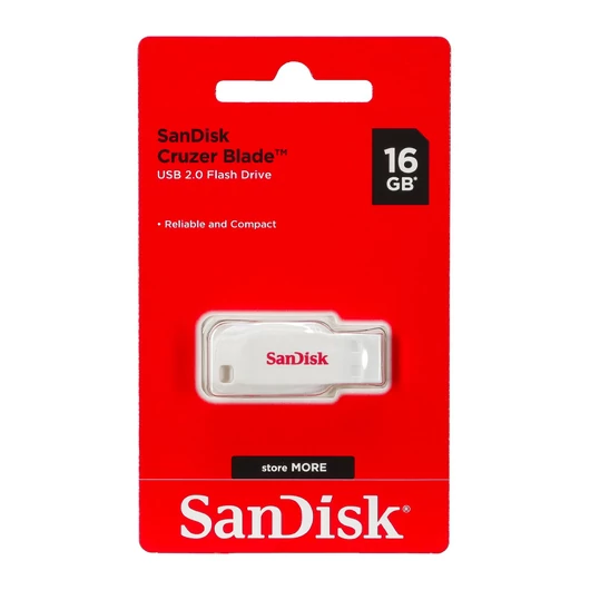 SANDISK CRUZER BLADE PENDRIVE 16GB USB 2.0 Fehér