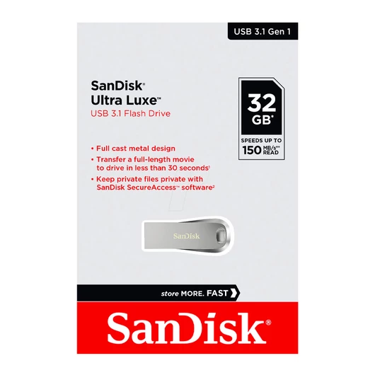 SanDisk Ultra Luxe pendrive 32GB USB 3.1 150MB/s - ezüst