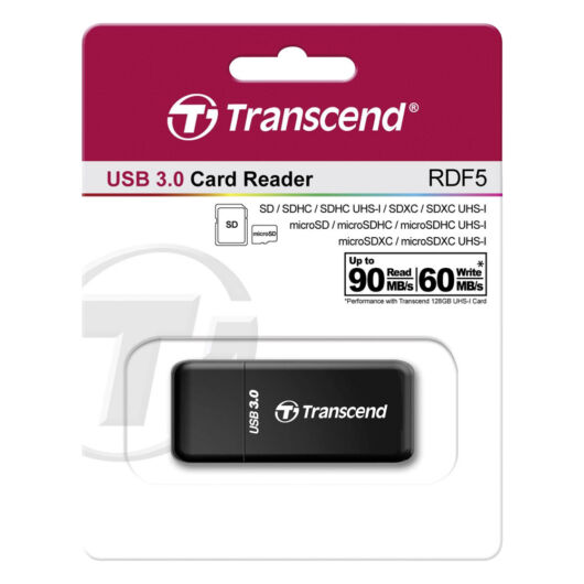 Transcend RDF5 USB 3.0 kártyaolvasó - Fekete