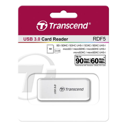 Transcend RDF5 USB 3.0 kártyaolvasó - Fehér