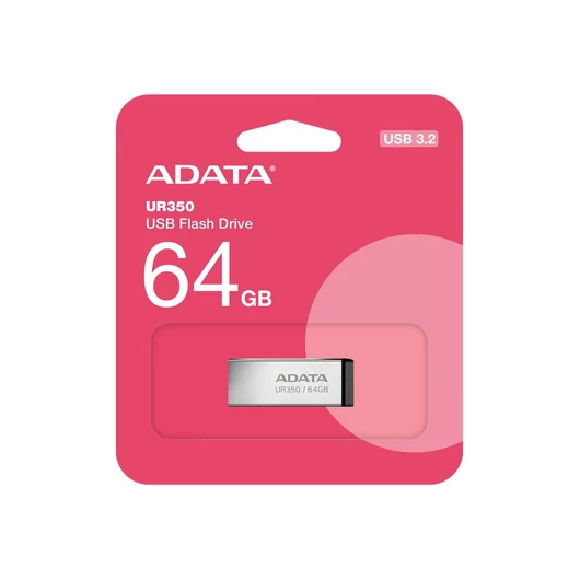 Adata UR350 64GB pendrive, USB 3.2 Gen1, fém/fekete