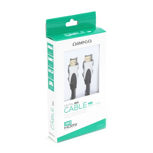 Omega OCHG14 HDMI kábel v1.4 aranyozott csatlakozókkal 1.5m - fekete (41850)