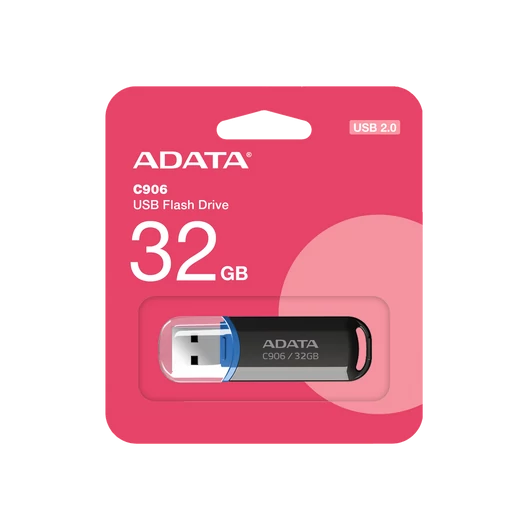 Adata C906 Compact 32GB Pendrive USB 2.0 - Fekete (AC906-32G-RBK) - AC906_32G_RBK