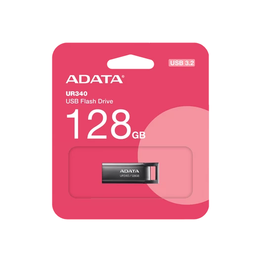 ADATA UR340 pendrive 128GB USB 3.2 fémházas 100 MB/s - fekete