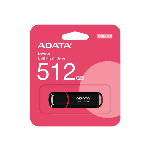 ADATA UV150 pendrive 512GB USB 3.2 - fekete