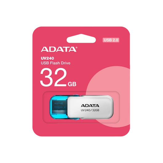 ADATA UV240 32GB Pendrive USB 2.0 - Fehér / kék - AUV240-32G-RWH