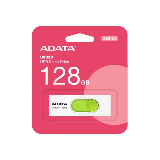 Adata UV320 128GB USB 3.0 pendrive - fehér/zöld - AUV320_128G_RWHGN